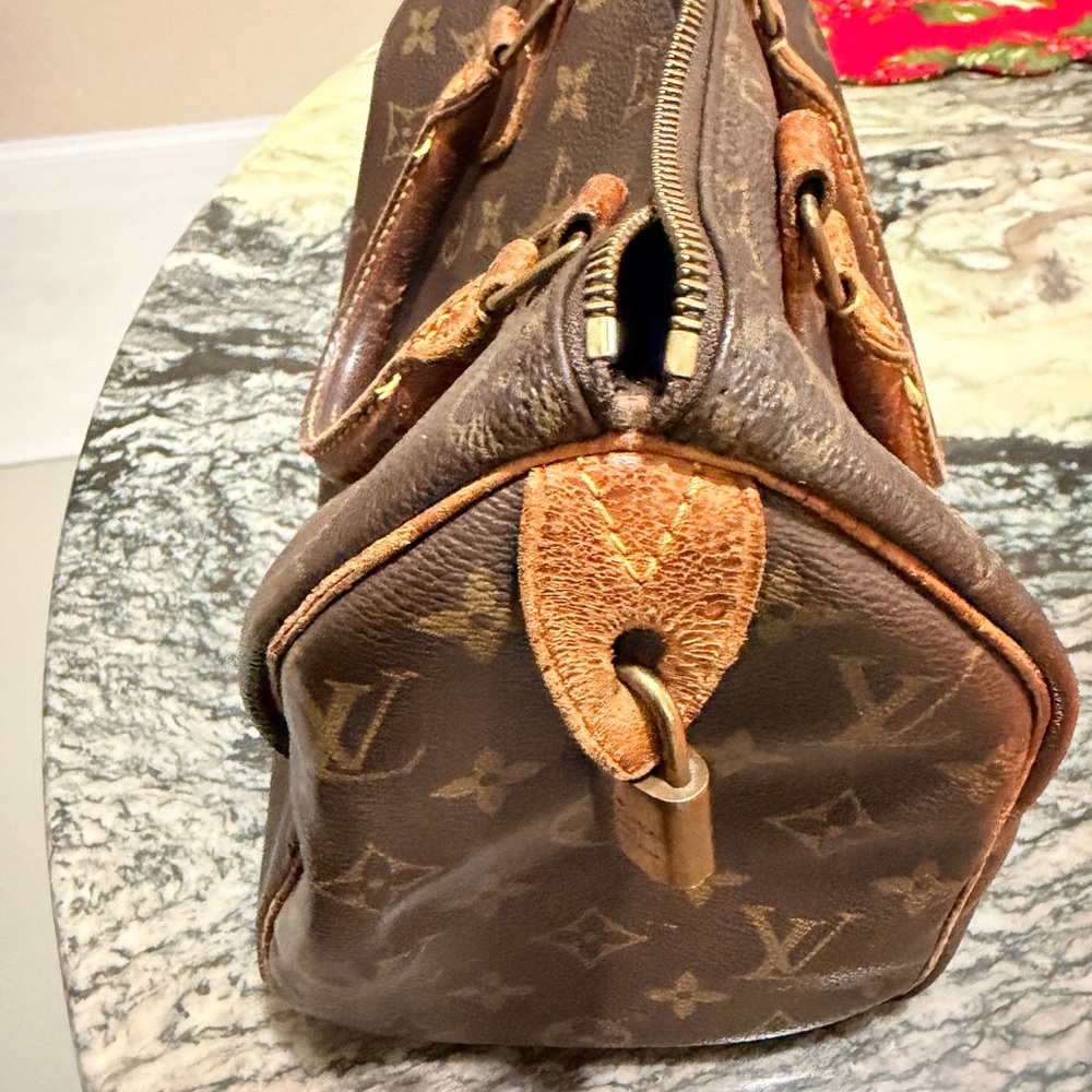 Louis Vuitton Brown and Tan Monogram Handbag